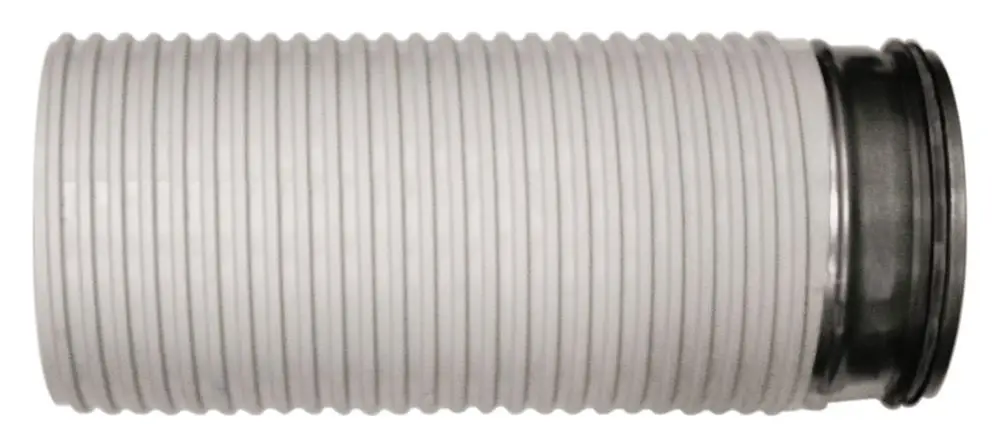 Verlängerungsrohr von Vaillant, gerillte Oberfläche, geeignet für Luftzufuhr oder -abzug, passend für D125 mm Anschlüsse.